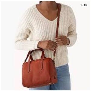 Fossil Tan Sydney Satchel Shoulder Handbag